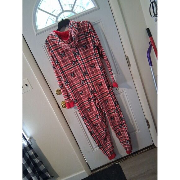 Poof New York Pajama Hooded One Piece Pj's Merry Christmas Bulldog - Picture 4 of 10